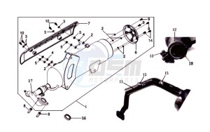 GTS 250 EURO 3 drawing EXHAUST