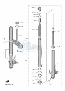 YZF600 YZF-R6 (BN6H) drawing FRONT FORK