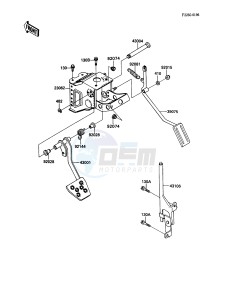 KAF 450 B [MULE 1000] (B1) [MULE 1000] drawing BRAKE PEDAL_THROTTLE LEVER