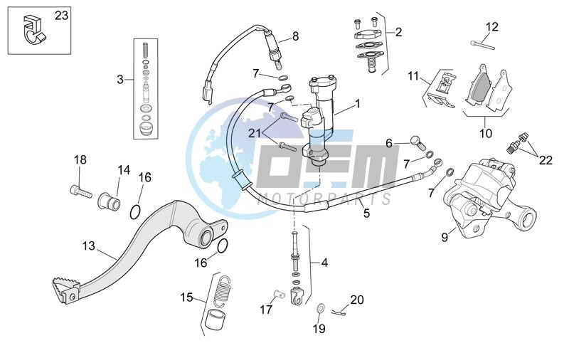 Rear brake system