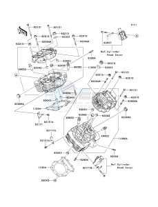 VN 1600 B [VULCAN 1600 MEAN STREAK] (B6F-B8FA) B7F drawing CYLINDER HEAD