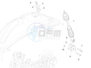 PRIMAVERA 125 4T 3V IE ABS-NOABS E3-E4 (EMEA) drawing Rear suspension - Shock absorber/s