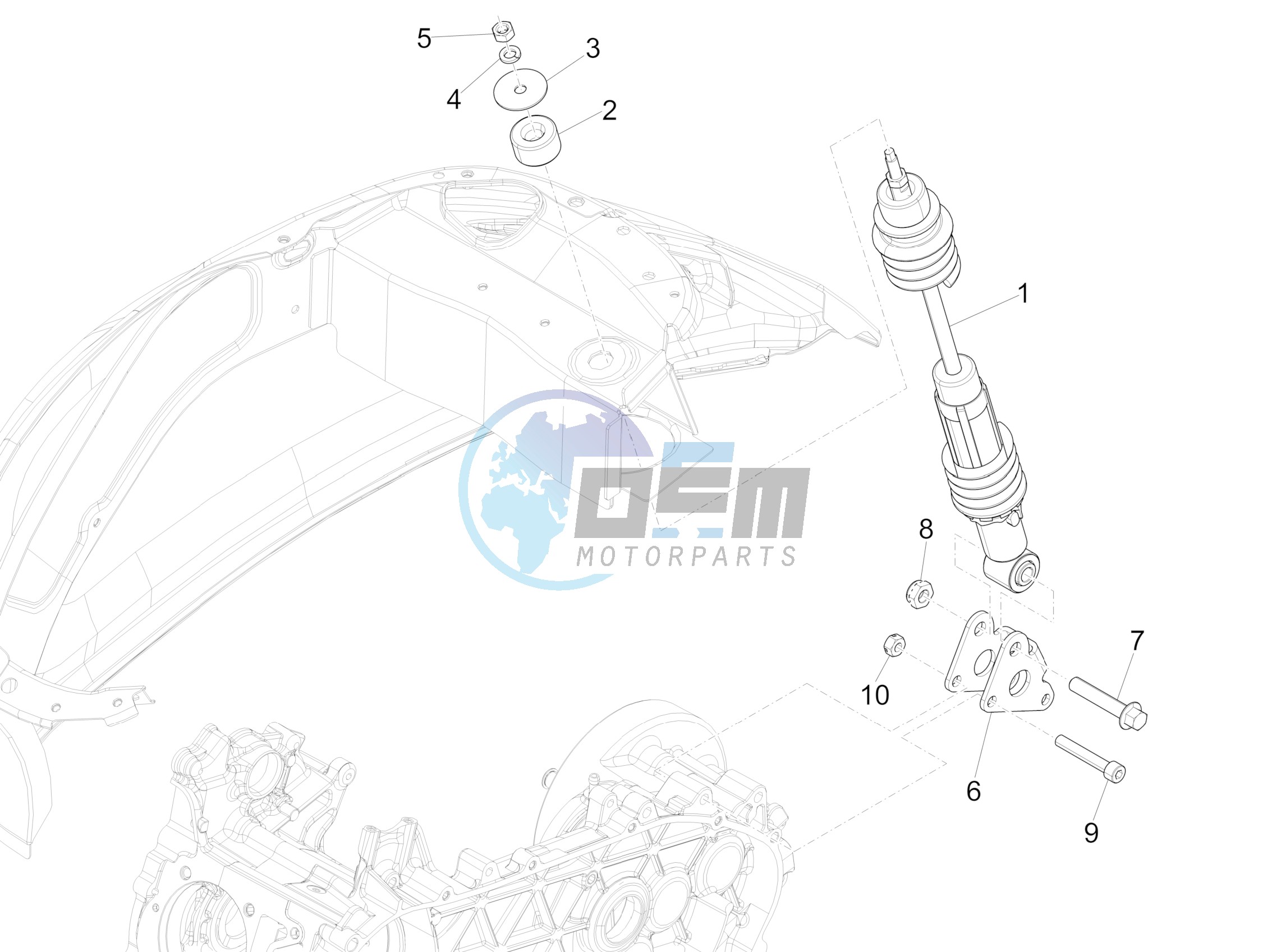 Rear suspension - Shock absorber/s