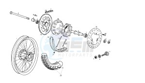 SENDA SM X-RACE 2VER - 50 CC VTHSR2E1A EU2 2VER drawing REAR WHEEL