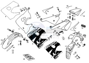 SENDA SM X-TREM - 50 cc drawing BODY