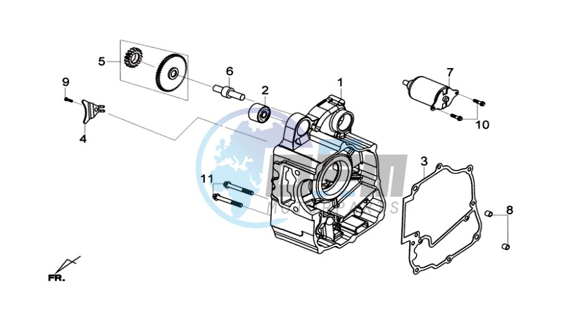 CRANKCASE RIGHT / START MOTOR