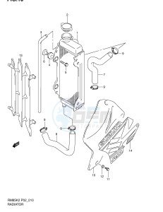 RM85 (P2) drawing RADIATOR