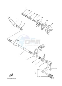 TT-R50 TT-R50E (2CJB 2CJC) drawing SHIFT SHAFT