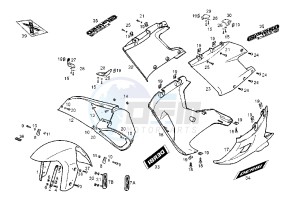 GPR RACING -125 cc drawing FRONT BODY