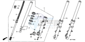 XL700VAB TRANSALP E drawing FRONT FORK