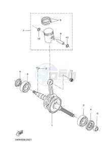 BW'S 50 (2B6K) drawing CRANKSHAFT & PISTON