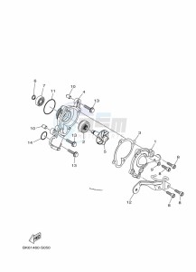 YZF125-A YZF-R125 (B5G6) drawing WATER PUMP