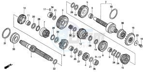 CB1300F1 CB1300SUPER FOUR drawing TRANSMISSION