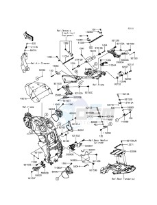 ZZR1400 ABS ZX1400FFF FR GB XX (EU ME A(FRICA) drawing Frame Fittings