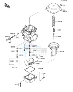 ZL 600 A [ZL600 ELIMINATOR] (A1-A2) drawing CARBURETOR PARTS