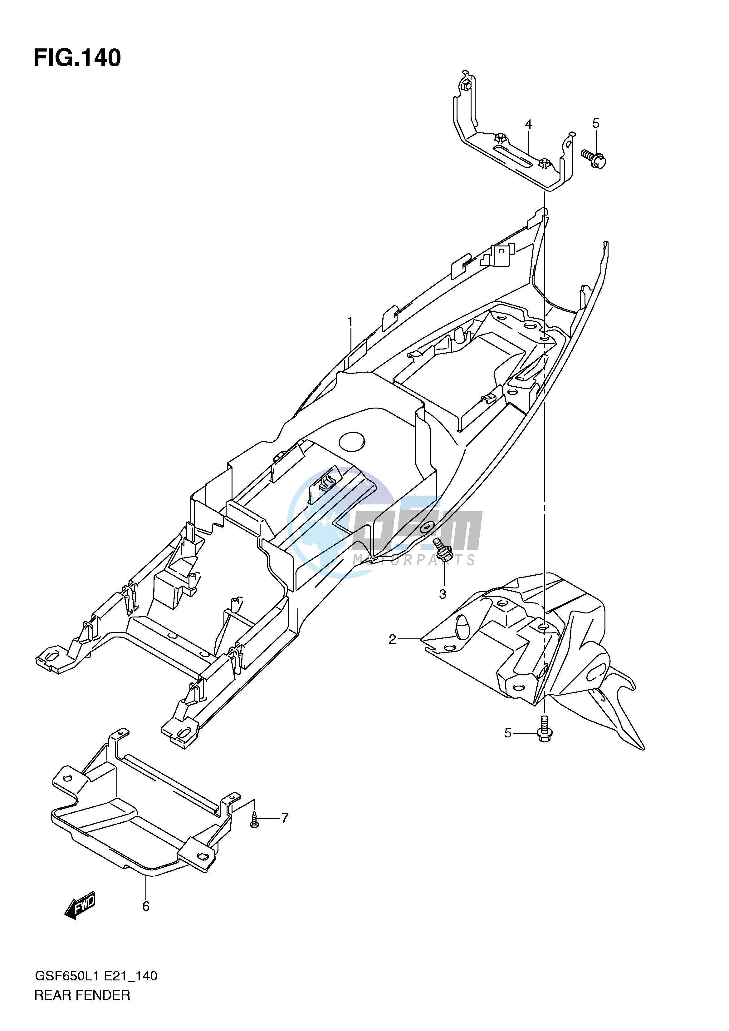 REAR FENDER (GSF650SUL1 E21)