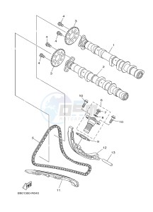 MTM850 MTM-850 XSR900 (B90W) drawing CAMSHAFT & CHAIN