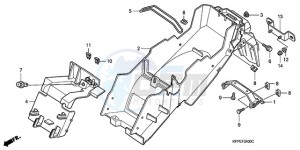 CBR125RWA Australia - (U / BLA) drawing REAR FENDER