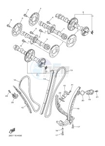 VMX17 VMAX17 1700 VMAX (2S3W) drawing CAMSHAFT & CHAIN