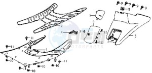 JET EURO X 50 drawing COWLING / FOOTREST