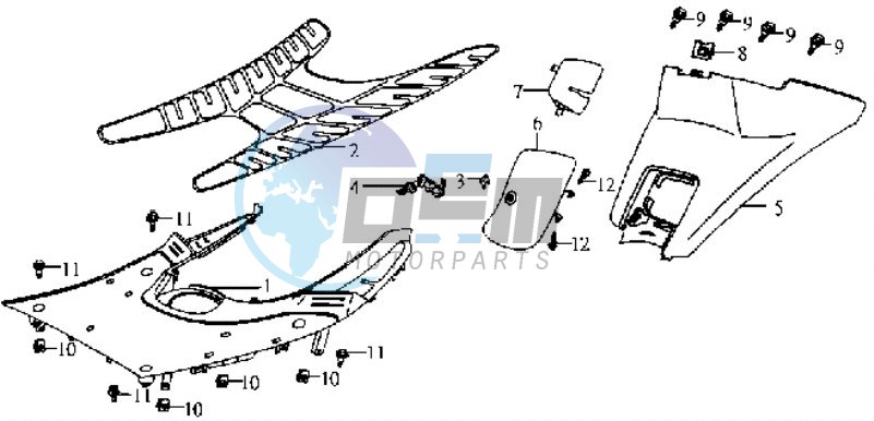 COWLING / FOOTREST