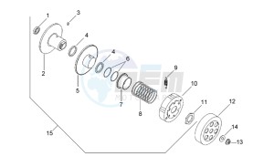 Scarabeo 50 2t (eng. Minarelli) drawing Clutch