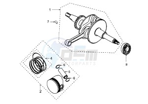 ELYSEO 125-150 - 125 cc drawing CRANKSHAFT-PISTON