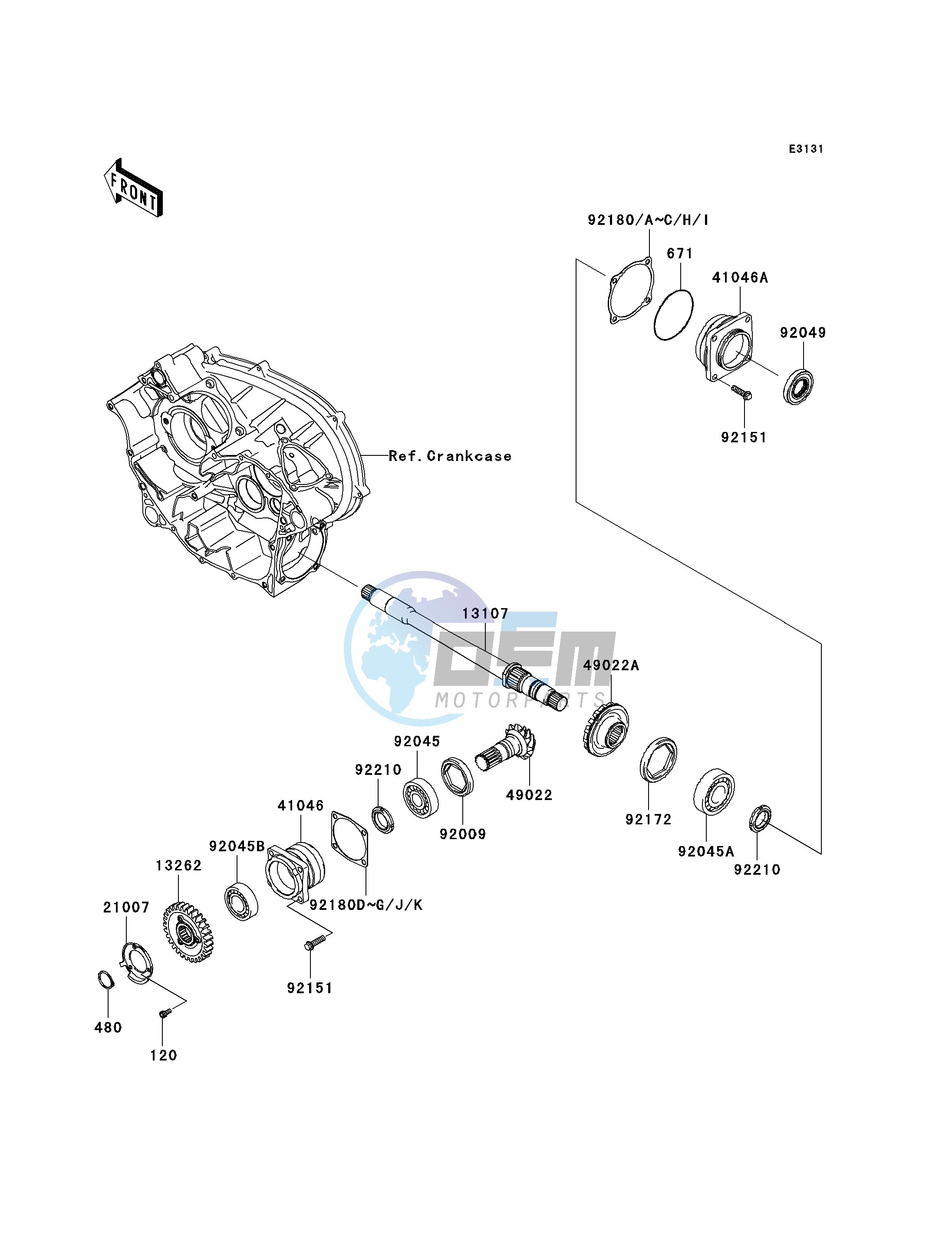 FRONT BEVEL GEAR