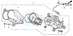 VTR1000F FIRE STORM drawing METER