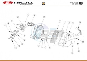 BYE-BIKE-EURO4-RED 50 drawing AIR FILTER