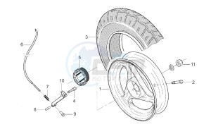 SR 50 Air (Horizontal cylinder) drawing Rear Wheel