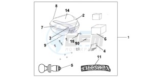 PES125R9 UK - (E / MKH STC) drawing TOP BOX 35 L NH-359M