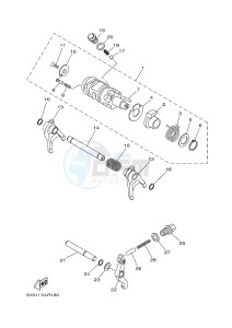 YFM700FWAD YFM70GPXG GRIZZLY 700 EPS (2UD3) drawing SHIFT CAM & FORK