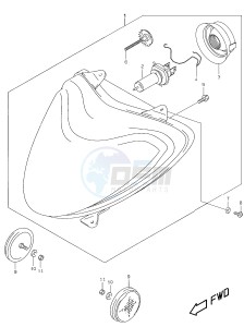 AY50 (V-W-X-Y) katana drawing HEADLAMP (model K1)