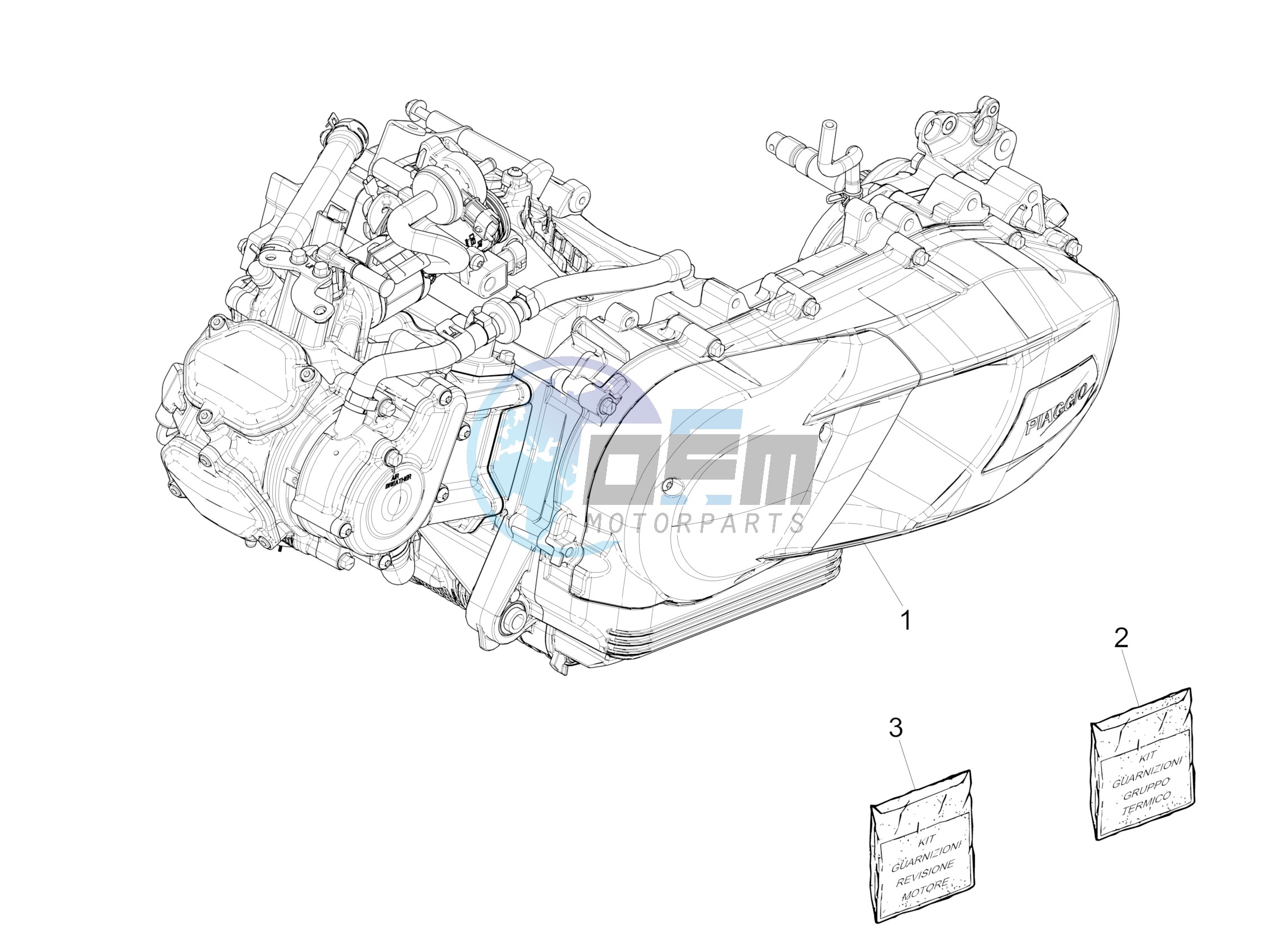 Engine, assembly