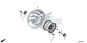 TRX500FM6H Europe Direct - (ED) drawing REAR WHEEL