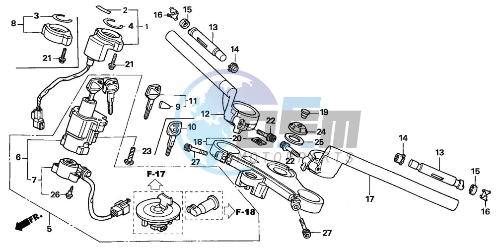 HANDLE PIPE/TOP BRIDGE