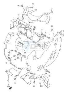 GSX750F (E2) drawing COWLING BODY INSTALLATION PARTS