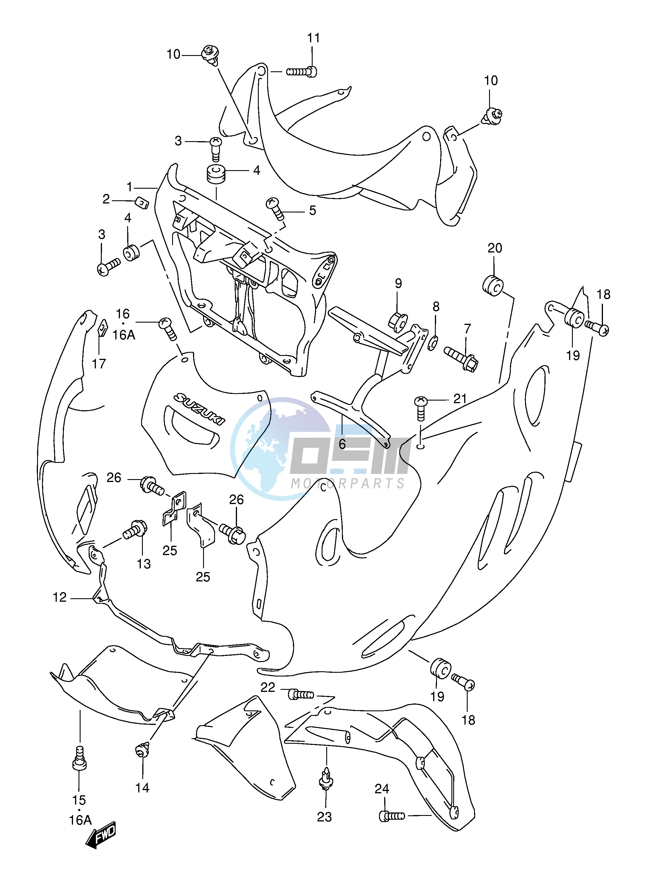 COWLING BODY INSTALLATION PARTS