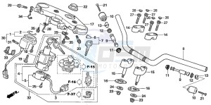 CB1300SA CB1300SUPERBOLD'OR drawing HANDLE PIPE/TOP BRIDGE