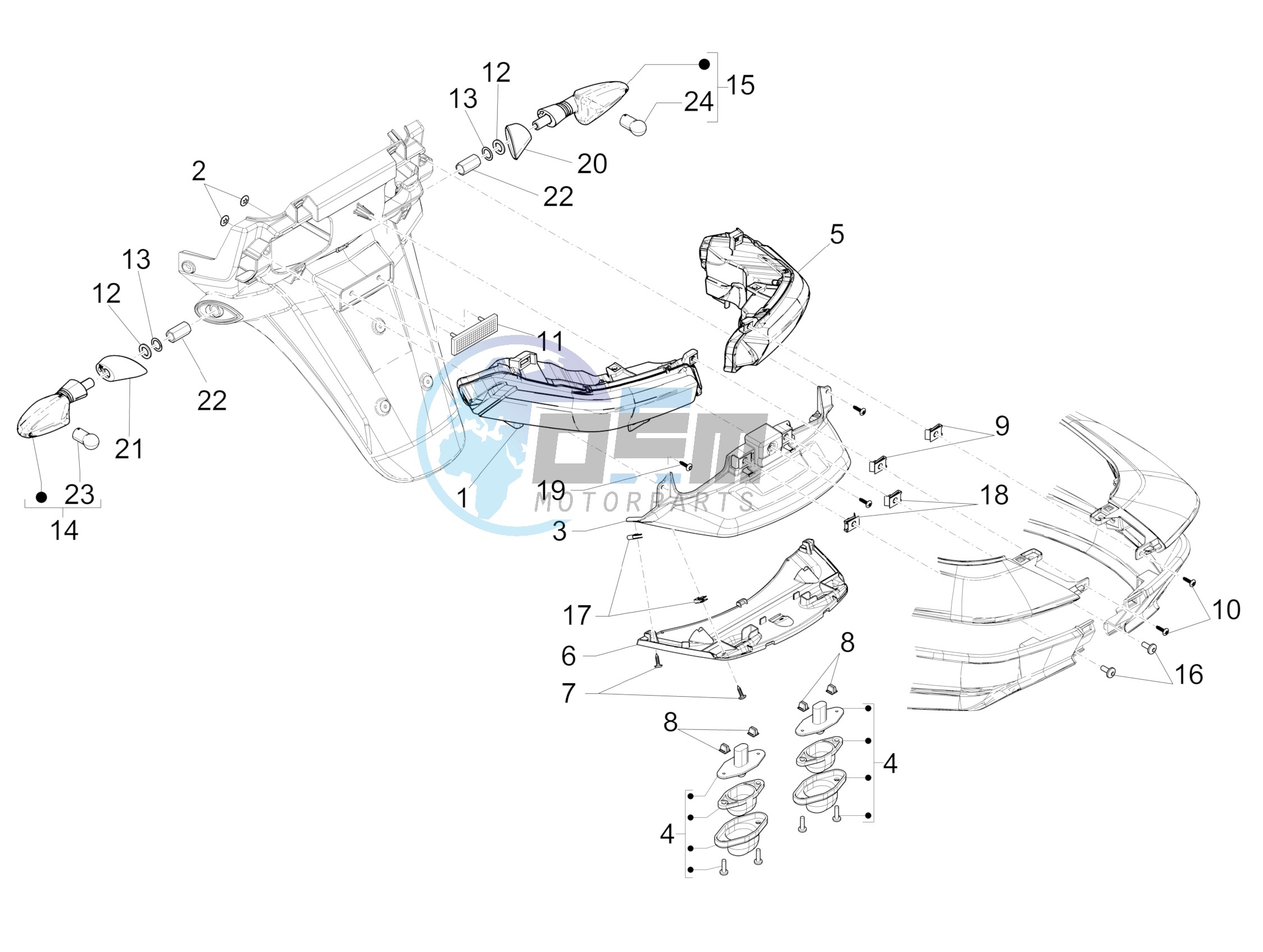 Rear headlamps - Turn signal lamps