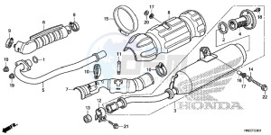 TRX500FAE TRX500FA Europe Direct - (ED) drawing EXHAUST MUFFLER