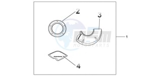 CBR1000RRA Korea - (KO) drawing CARBON CRANKCASE COVER SET