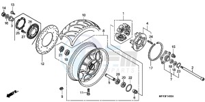 VT1300CXAB drawing REAR WHEEL