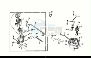 JET4 RX 125 (XE12W4-EU) (E5) (M1) drawing FUEL TANK