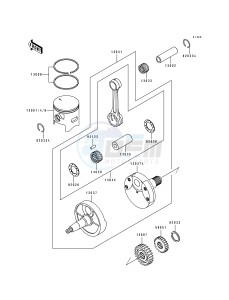 KX 250 J [KX250] (J2) [KX250] drawing CRANKSHAFT_PISTON