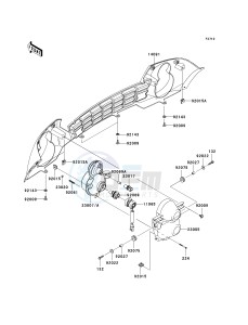 KAF 400 A [MULE 610 4X4] (A6F-AF) A8F drawing HEADLIGHT-- S- -