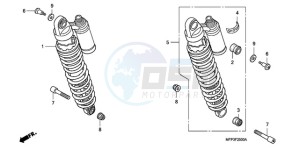 CB1300SA9 Europe Direct - (ED / ABS BCT MME TWO) drawing REAR CUSHION