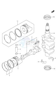 DF 9.9 drawing Crankshaft