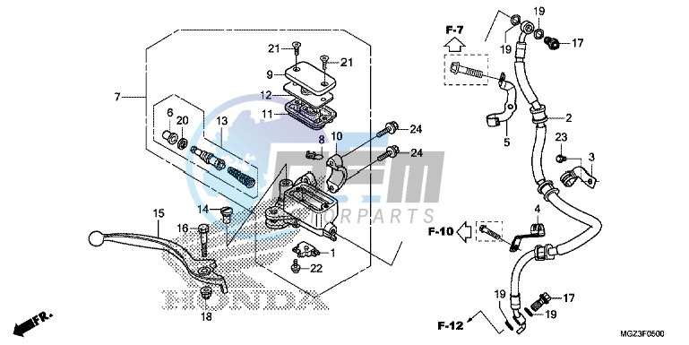 FRONT BRAKE MASTER CYLINDER (STD)